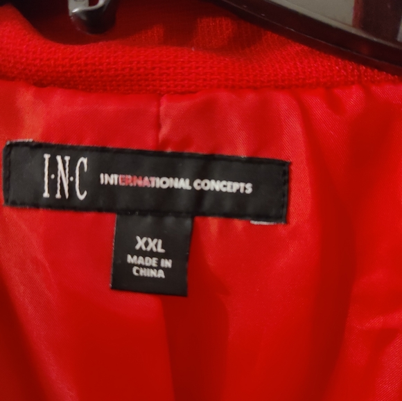 INC Real Red Doubled Breasted Coat XXL - Picture 4 of 7